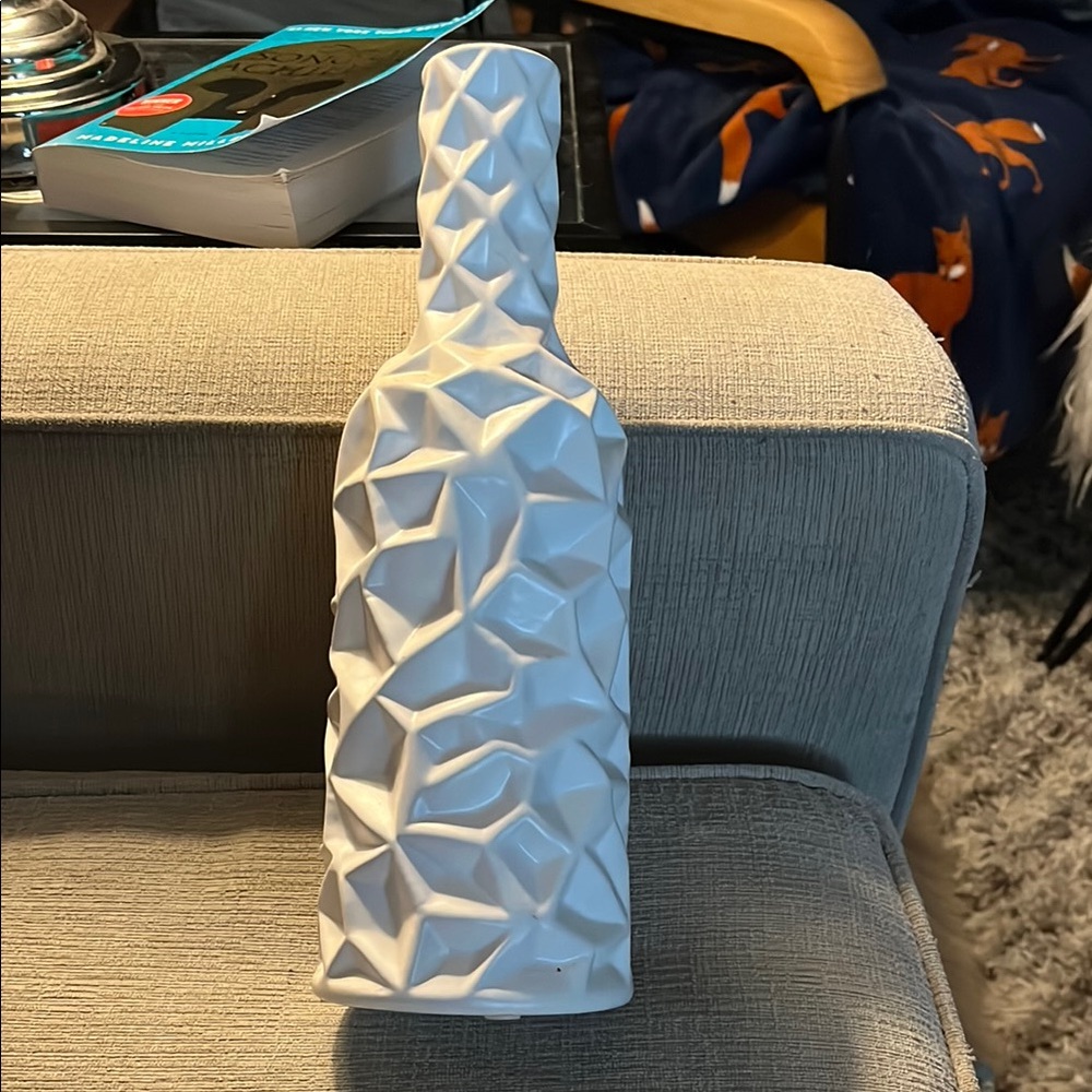 White Textured Vase